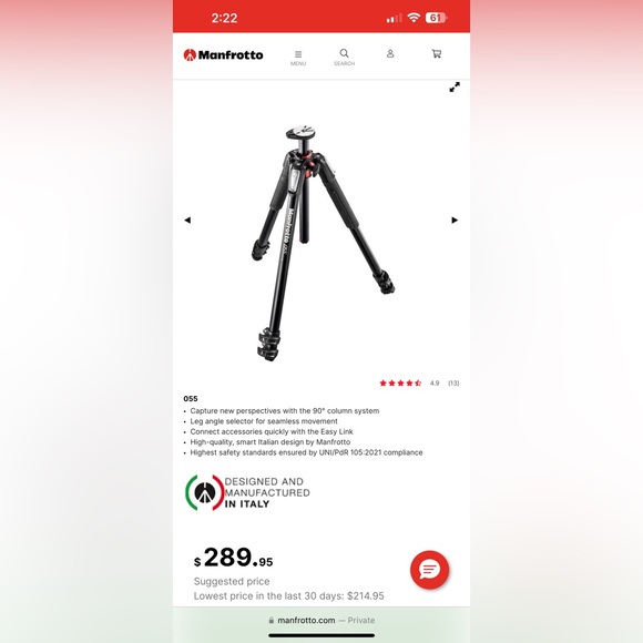 Manfrotto MT055XPRO3 tripod - Picture 7 of 8
